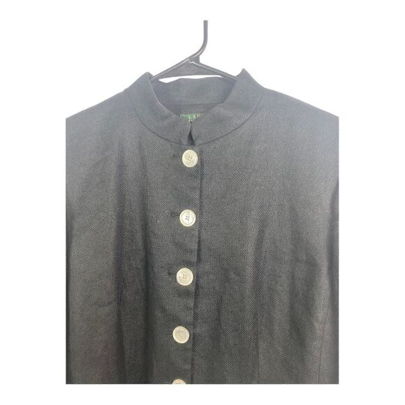 2 for $30 LAUREN RALPH LAUREN Black Linen Blazer - Picture 3 of 5